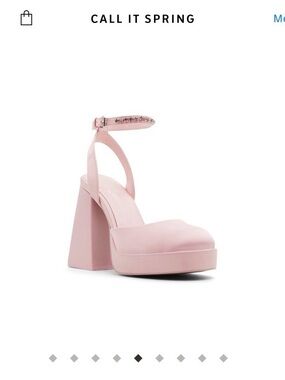 Call It Spring Blush Pink Platform Ankle-Strap Block Heels